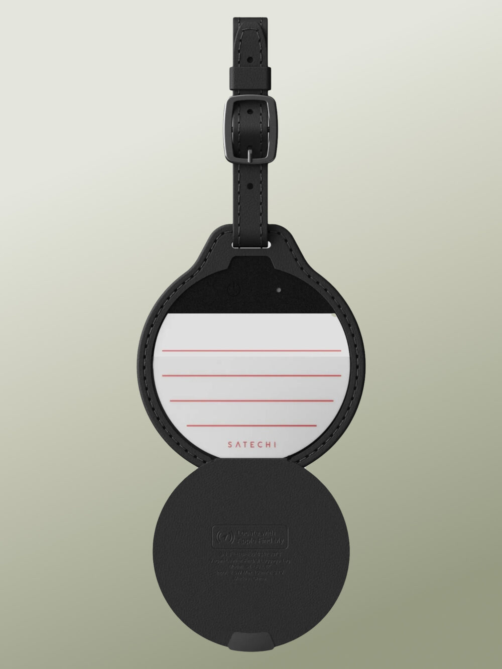 Etiqueta Inteligente de Equipaje de Viaje, Antirrobo, Antipérdida, Impermeable, Antiabrasión y Antigolpes en Cuero Vegano, con Localizador Compatible con la App Encontrar de Apple, Carga Rápida Inalámbrica Qi2, Aprobado por la TSA y FAA - Imagen 5
