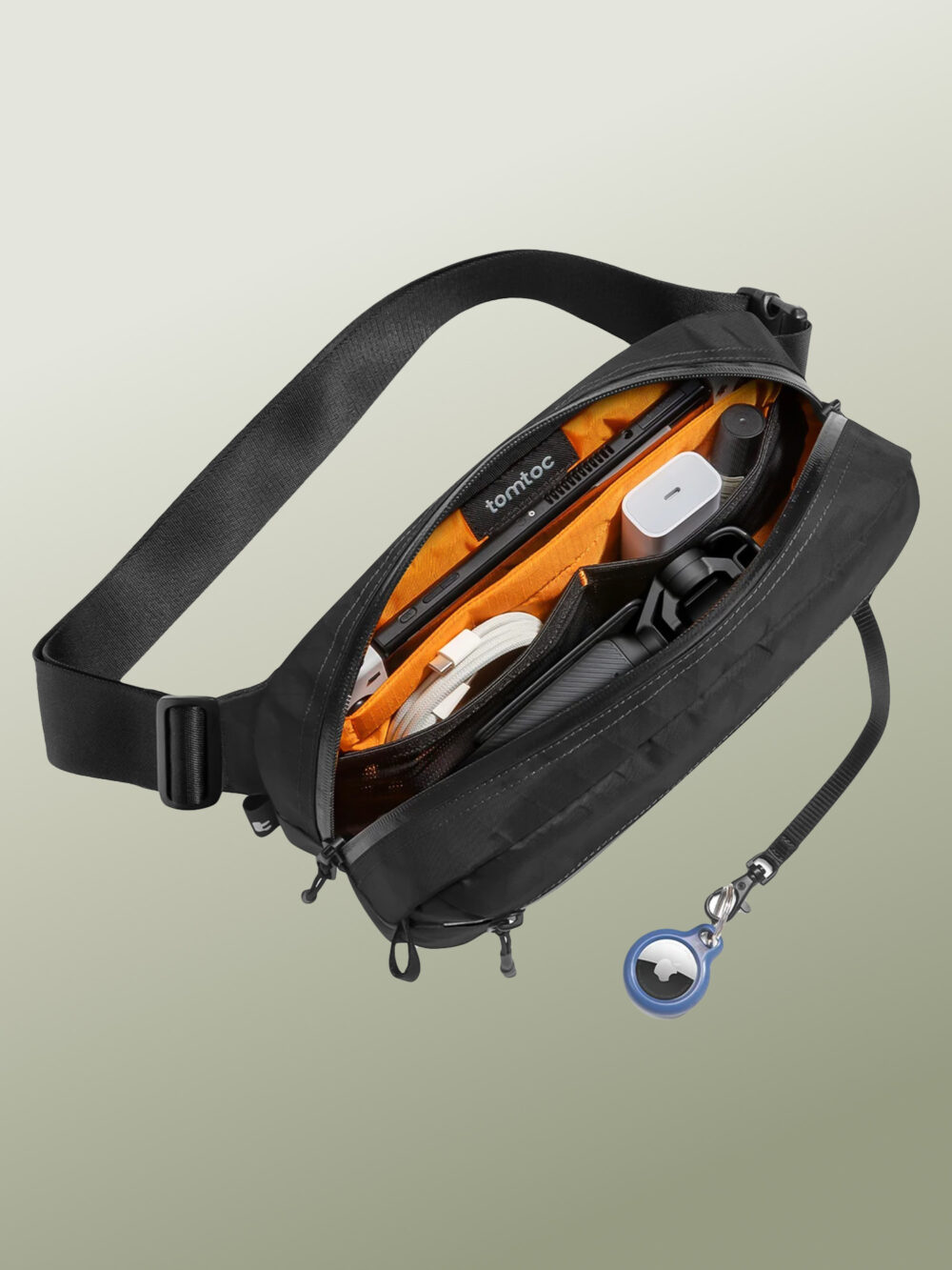 Aviator-T35 X-Pac Chest Bag L - Riñonera de Viaje Antirrobo, Organizador Tecnológico para Xbox Rog Ally X y Nintendo Switch 2, con Bolsillo Oculto de Acceso Rapido para Pasaporte, Impermeable, Antidesgarro, Protección RFID, Creada para Explorar Ciudades Internacionales – 3.5 Litros - Imagen 5