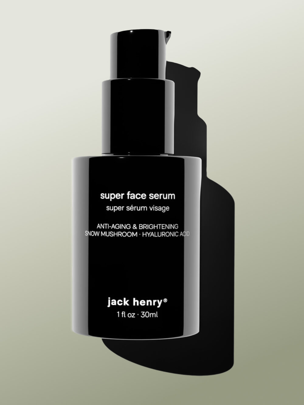 Jack Henry - Super Face Serum - Serum Antienvejecimiento sin Alcohol, con Hongos de Nieve y Ácido Hialurónico Japonés para la Cara, Natural, Orgánico y Vegano para Viajes en Avión Aprobado por la TSA - 30 ml