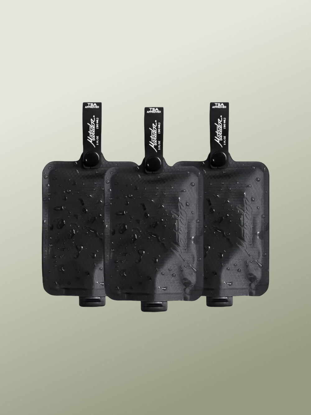 Matador - FlatPak Toiletry Bottles - Bolsas Tácticas Herméticas y Antidesgarro para Líquidos y Cremas con Boquilla Antiperdida y Etiquetas Marcables para Viajes en Avión Aprobado por la TSA – 90 ml