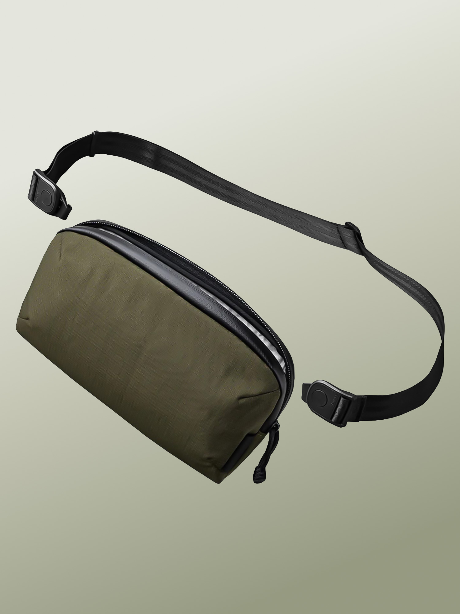 Alpaka Gear - Flight Pouch Pro - Green - Riñonera Táctica de Viaje Antirrobo Híbrida y Expandible, RFID, Tela Ultra Liviana, Impermeable, Antidesgarro y Antiabrasión, Bolsillo Oculto de Acceso Rápido para Pasaporte, Organizador Tecnológico para iPhone 16 Pro Max, Creada para Viajar en Avión y Exploraciones Urbanas- 0.7 Litros