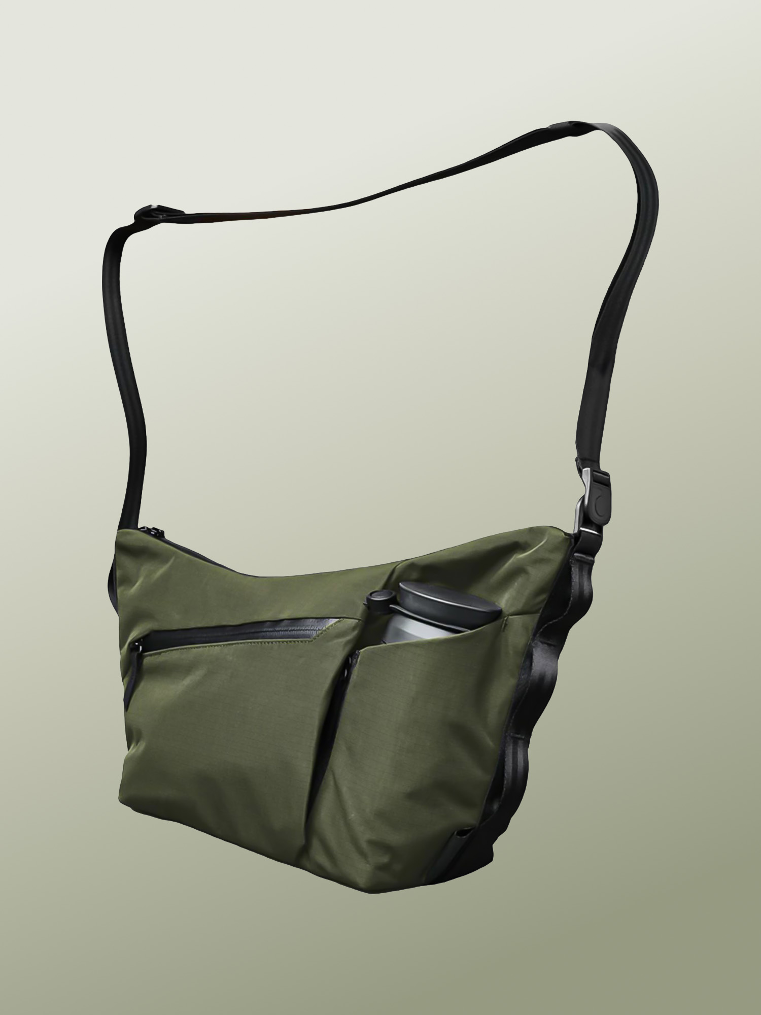 Bolso Cruzado Táctico de Viaje Antirrobo, Tela Ultra Liviana y Resistente, Impermeable, Antidesgarro y Antiabrasión, Organizador Tecnológico para AirPods Max, Bolsillo para Termo de Hasta 1 Litro, Bolsillo Oculto de Acceso Rápido para Pasaporte, Creado para Viajar en Avión y Exploraciones Urbanas – 4 Litros