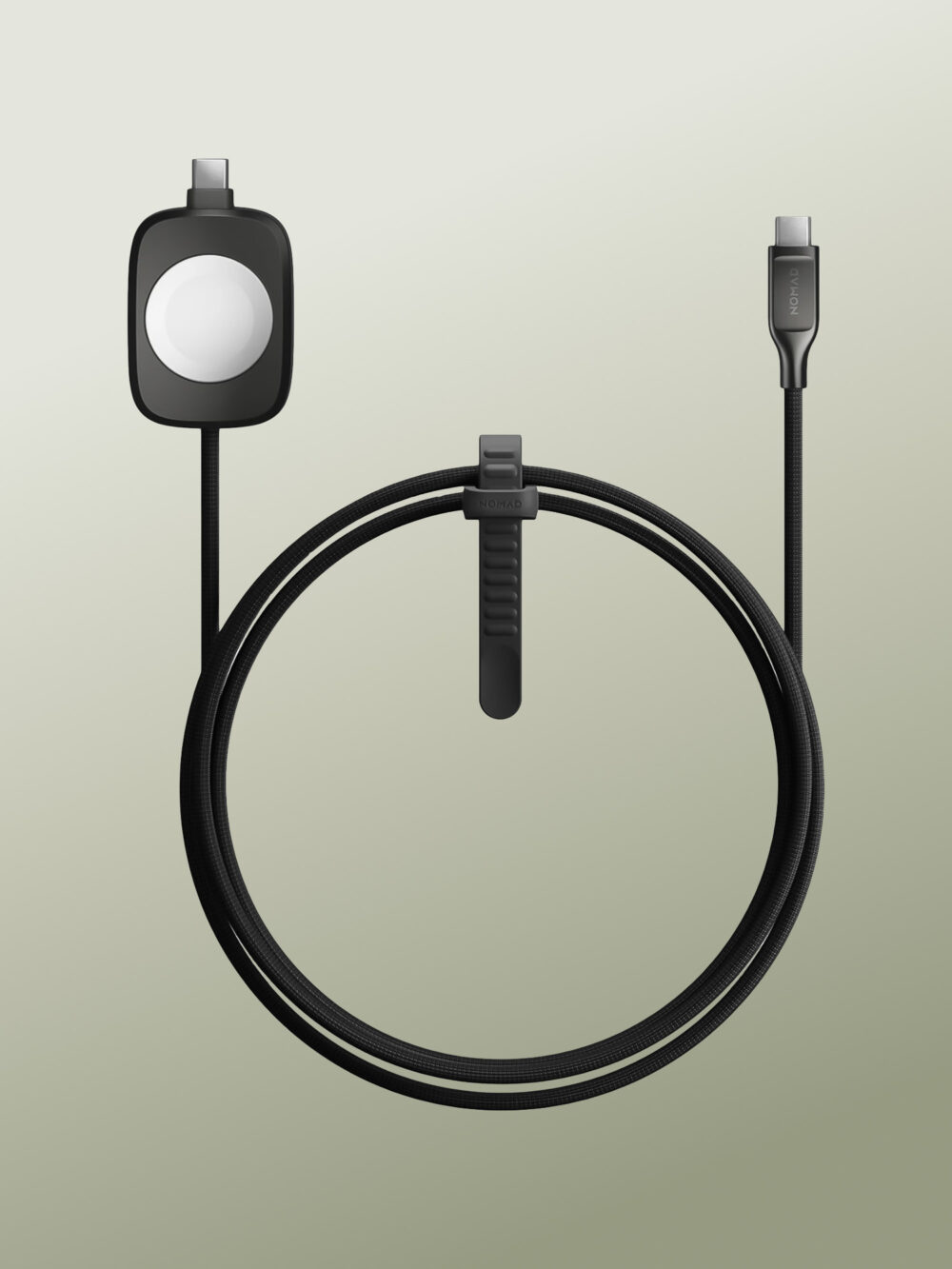 Nomad - Universal Cable for Apple Watch - 1.5m - Carbide - Cable de Carga Rápida para Viajeros en Kevlar de 100W con PD, Tipo C a Tipo C, Base de Carga Rápida Inalámbrica, Transferencia de datos USB 2.0, Resistente al Deshilachado, Torceduras y el Desgaste para Apple Watch Ultra 2, iPhone 16 Pro / Max e iPad Pro 13 M4