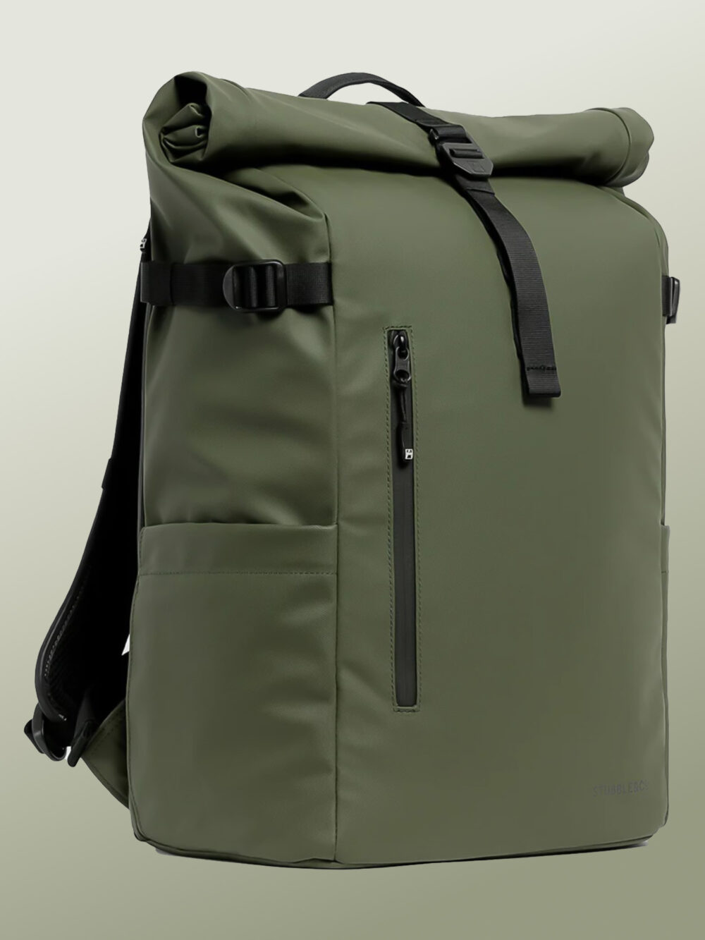 Mochila de Viaje y Ciclismo Urbano con Tapa Enrollable Expansible, Antirrobo y Antigolpes, Tela Ultra Robusta y Ecológica, Impermeable, Antidesgarro y Antiabrasión, Organizador Tecnológico y Bolsillo Lateral Oculto para MacBook Pro 16 M4 Max, Sistema MOLLE, Correa Pectoral Ajustable y Correa de Cintura Desmontable, Bolsillos para Termo de Hasta 770 ml, Creado para Viajar en Avión y Exploración Urbana - 30 Litros