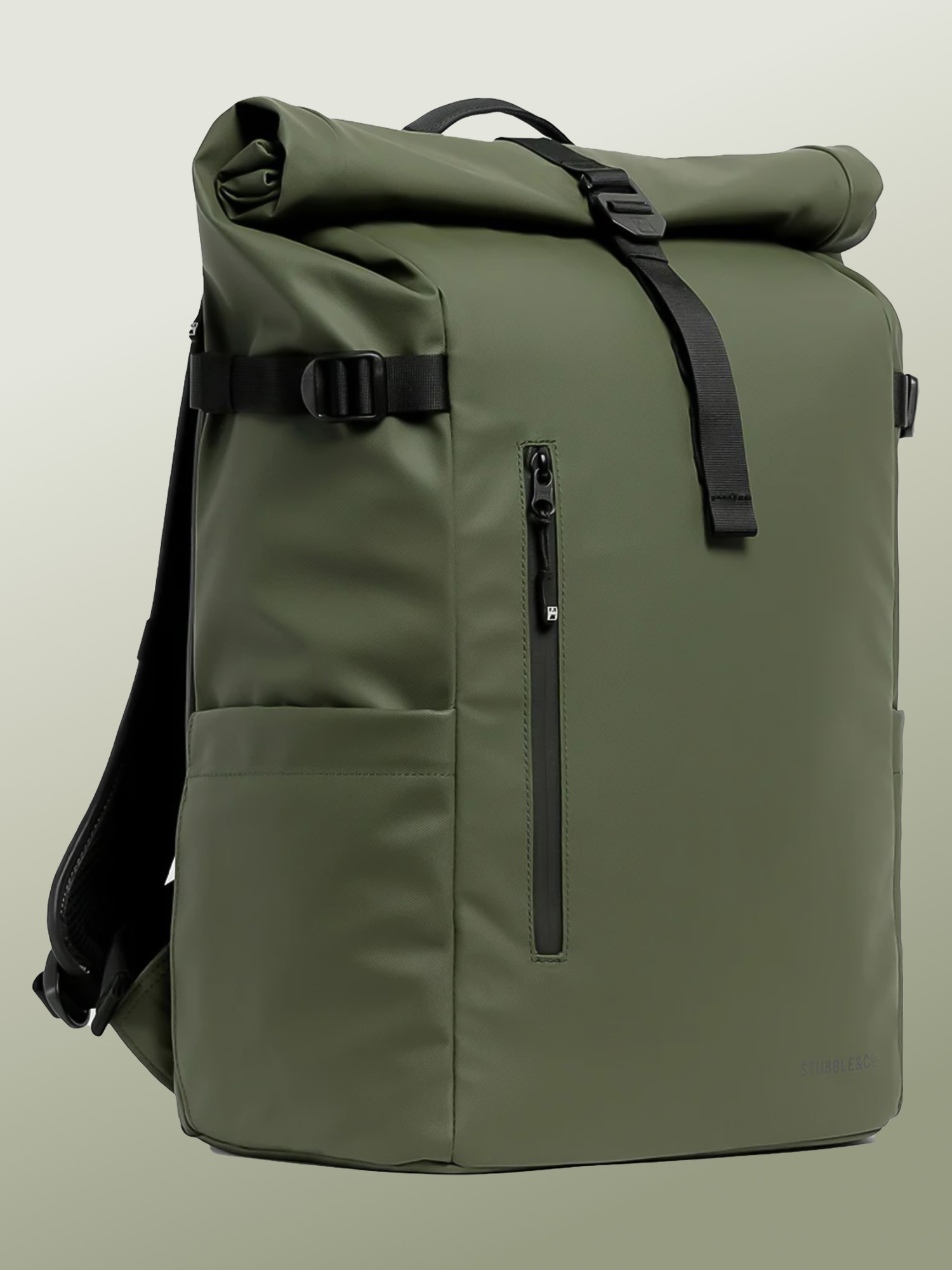 Mochila de Viaje y Ciclismo Urbano con Tapa Enrollable Expansible, Antirrobo y Antigolpes, Tela Ultra Robusta y Ecológica, Impermeable, Antidesgarro y Antiabrasión, Organizador Tecnológico y Bolsillo Lateral Oculto para MacBook Pro 16 M4 Max, Sistema MOLLE, Correa Pectoral Ajustable y Correa de Cintura Desmontable, Bolsillos para Termo de Hasta 770 ml, Creado para Viajar en Avión y Exploración Urbana - 30 Litros