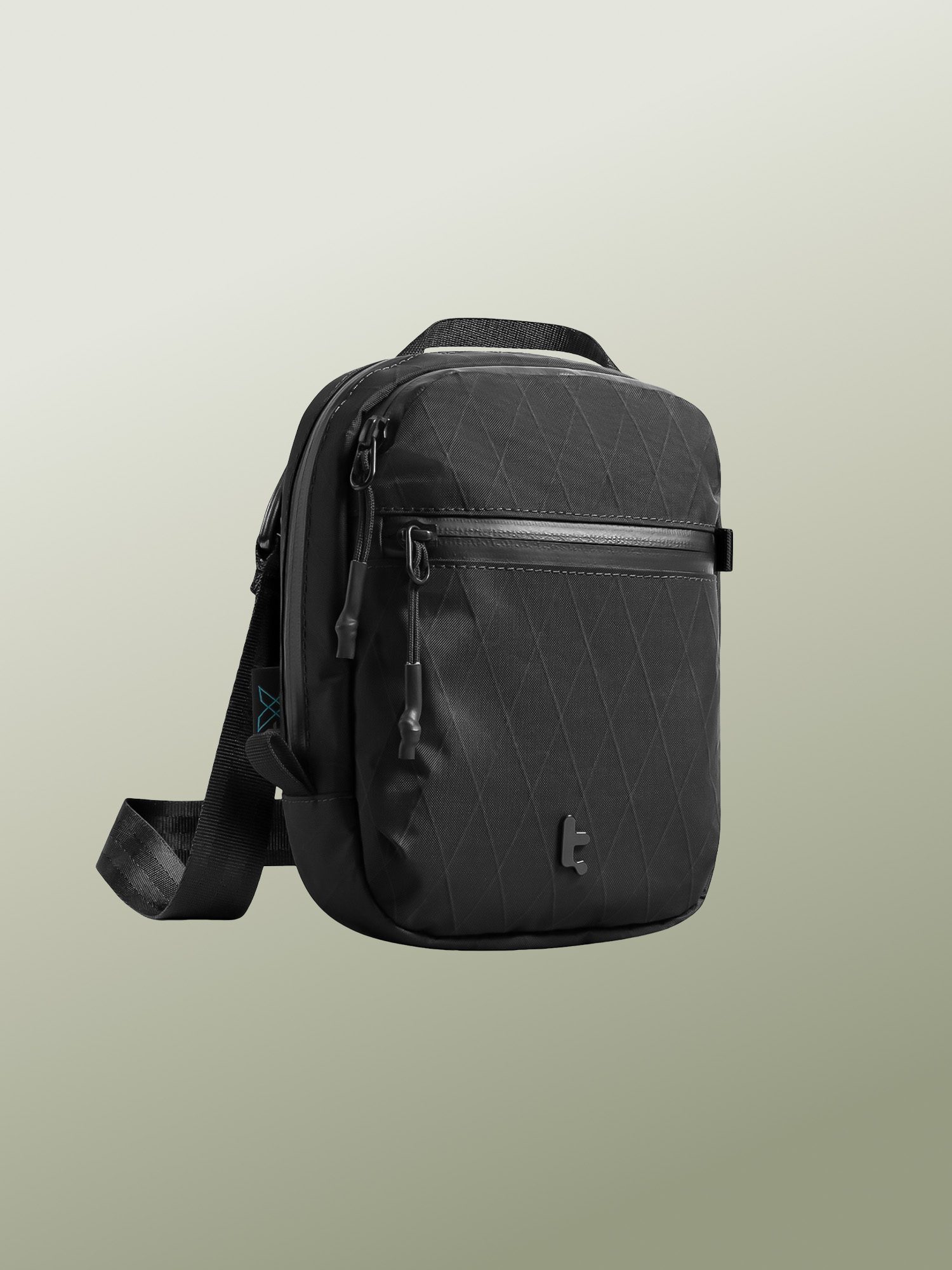 Tomtoc - Aviator-T37 X-Pac Travel Crossbody Bag - Bolso Cruzado Táctico de Viaje Antirrobo, RFID, Impermeable y Antidesgarro, Bolsillo Oculto de Acceso Rapido para Pasaporte, Organizador Tecnológico para iPhone 16 Pro Max, Compatible con Candados de Cable, Creado para Viajar en Avión y Explorar Ciudades Internacionales - 1.3 Litros