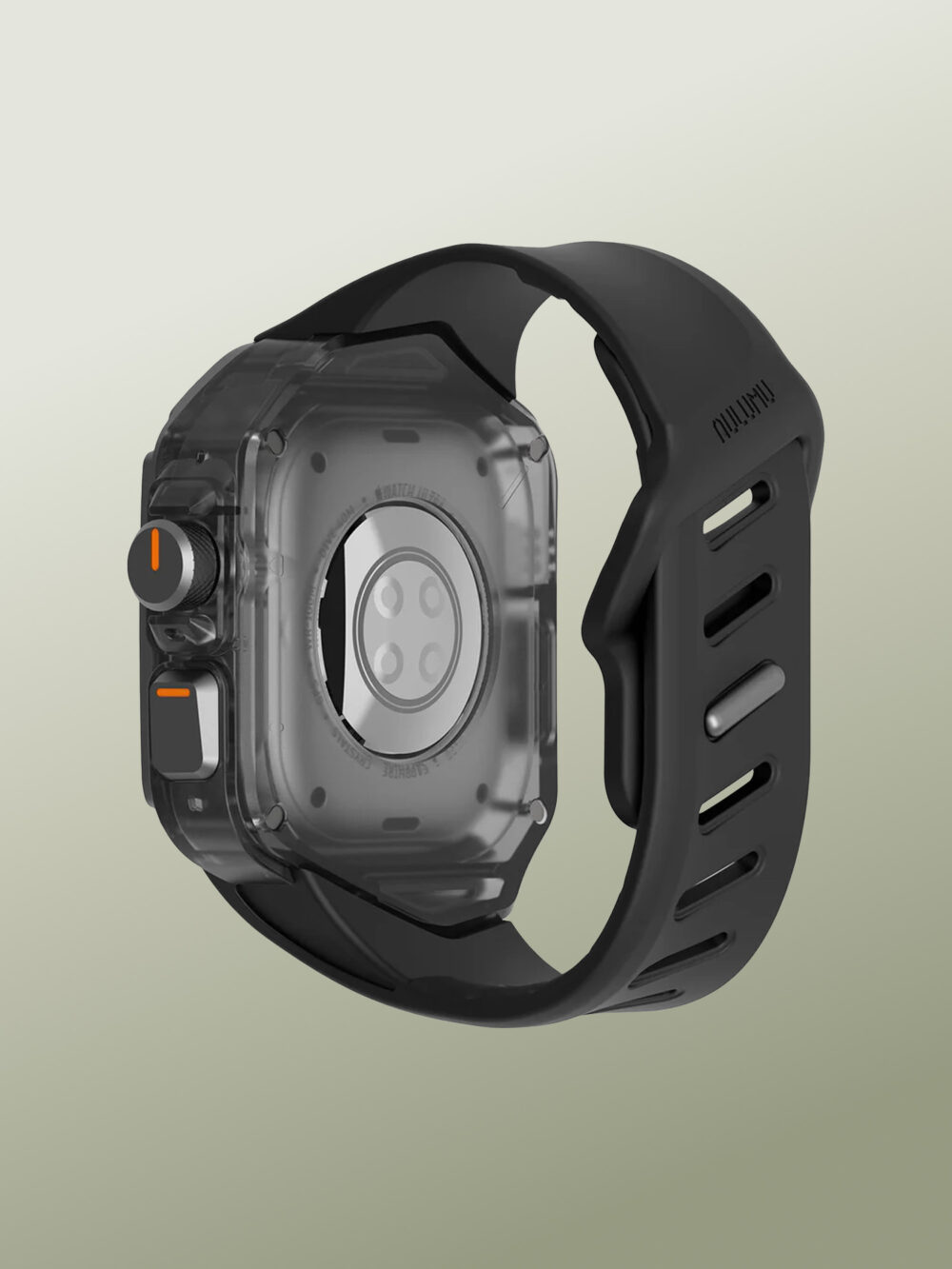 Funda Antigolpes Futurista en Titanio de Grado Aeroespacial Impermeable y Anticorrosiva con Correa de FKM Antitranspirante y Antiabrasiva, Protección en Aluminio de todos los botones, para Apple Watch Ultra 2 - Image 2