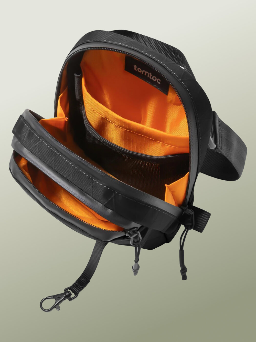 Bolso Cruzado Táctico de Viaje Antirrobo, RFID, Impermeable y Antidesgarro, Bolsillo Oculto de Acceso Rapido para Pasaporte, Organizador Tecnológico para iPhone 16 Pro Max, Compatible con Candados de Cable, Creado para Viajar en Avión y Explorar Ciudades Internacionales -  1.3 Litros - Imagen 4