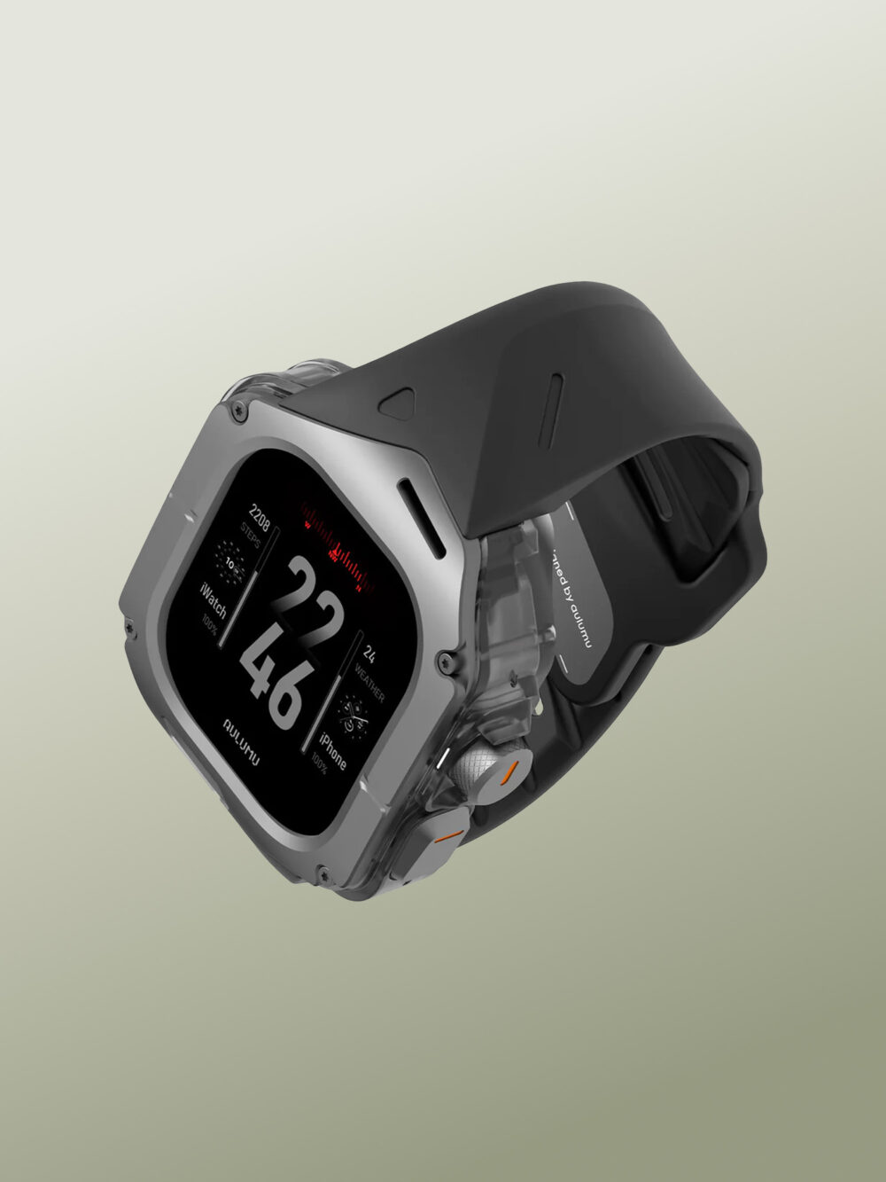 Funda Antigolpes Futurista en Titanio de Grado Aeroespacial Impermeable y Anticorrosiva con Correa de FKM Antitranspirante y Antiabrasiva, Protección en Aluminio de todos los botones, para Apple Watch Ultra 2 - Image 7