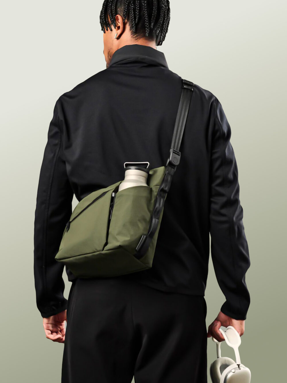 Bolso Cruzado Táctico de Viaje Antirrobo, Tela Ultra Liviana y Resistente, Impermeable, Antidesgarro y Antiabrasión, Organizador Tecnológico para AirPods Max, Bolsillo para Termo de Hasta 1 Litro, Bolsillo Oculto de Acceso Rápido para Pasaporte, Creado para Viajar en Avión y Exploraciones Urbanas – 4 Litros - Image 7