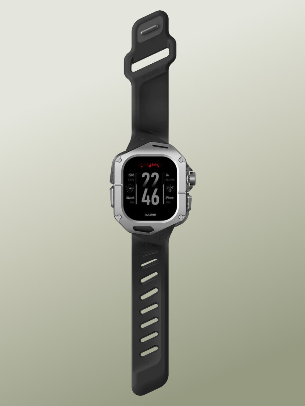Funda Antigolpes Futurista en Titanio de Grado Aeroespacial Impermeable y Anticorrosiva con Correa de FKM Antitranspirante y Antiabrasiva, Protección en Aluminio de todos los botones, para Apple Watch Ultra 2 - Image 6