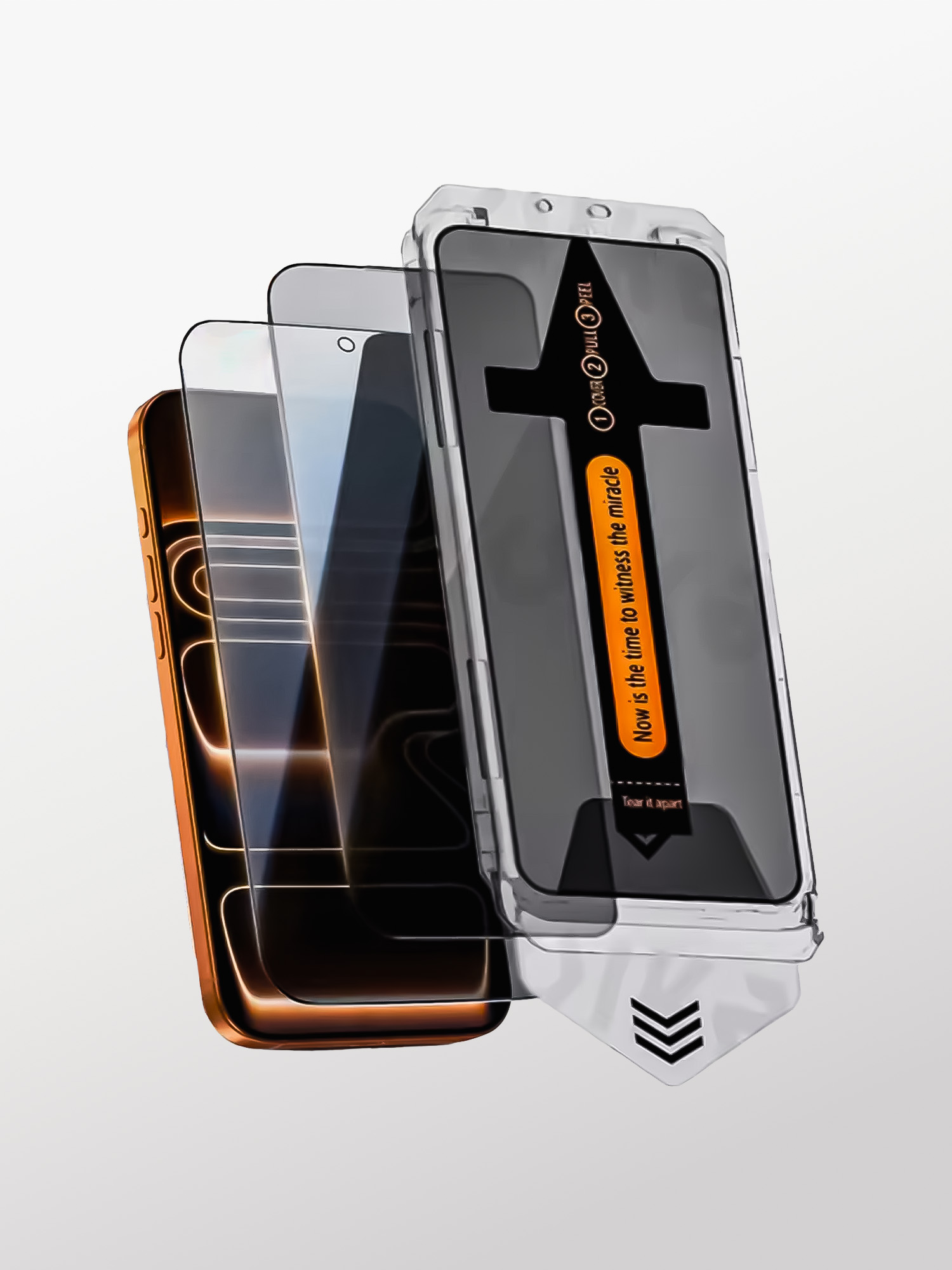 Doyrel - 3 Vidrios Templados Anti Espía con Aplicador para Instalación Fácil, 9H, Oleofóbico, Antiarañazos y Antiexplosiones para la Pantalla del iPhone 17 Pro/Max