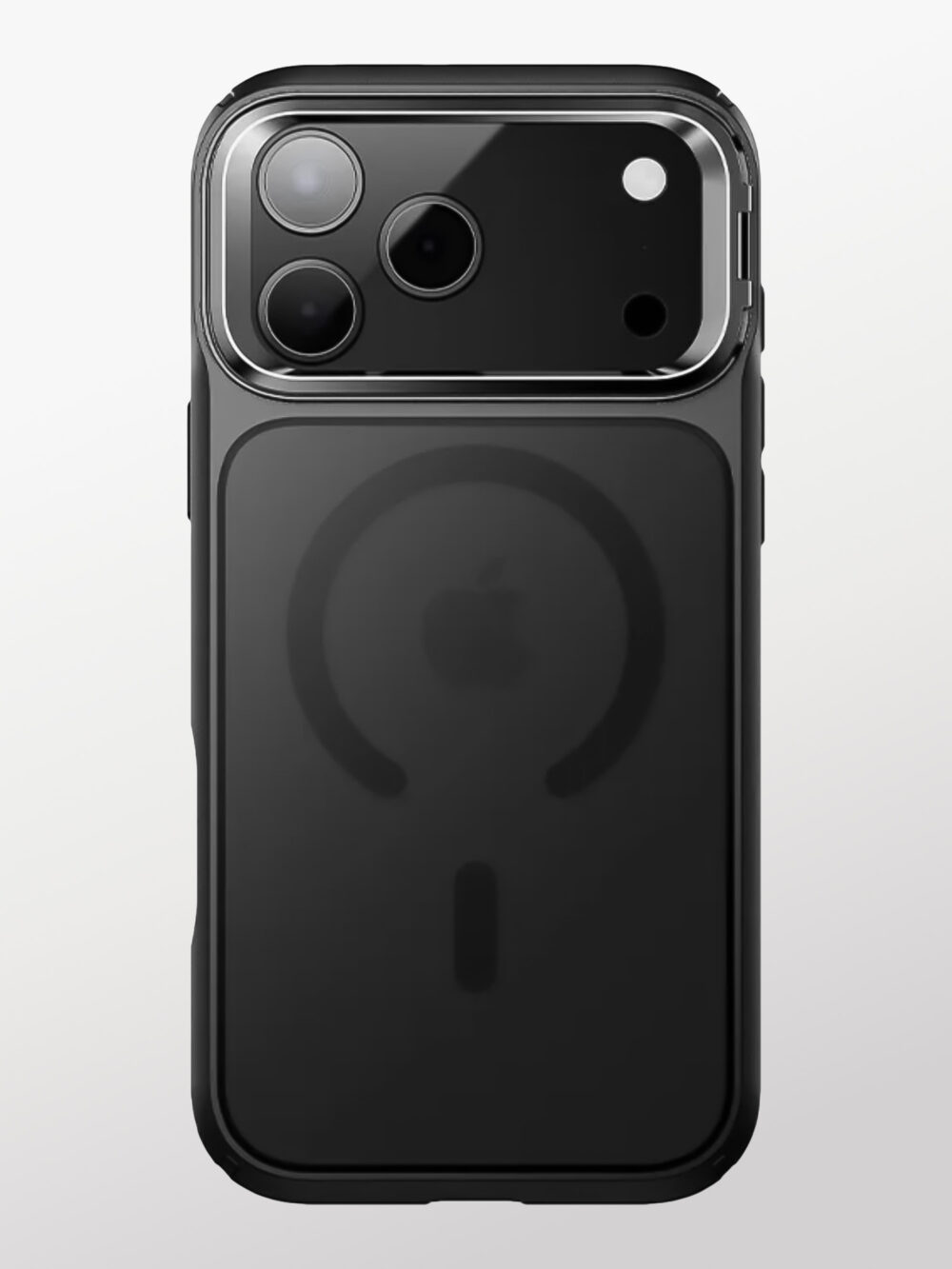 Supcase - UB MAG - Funda Magsafe Transparente Mate Negro, Minimalista y Premium, Antigolpes de Grado Militar con Soporte Invisible, Protector del Botón Táctil de la Cámara, Bisel Metálico de Protección del Modulo de la Cámara para iPhone 17 Pro Max