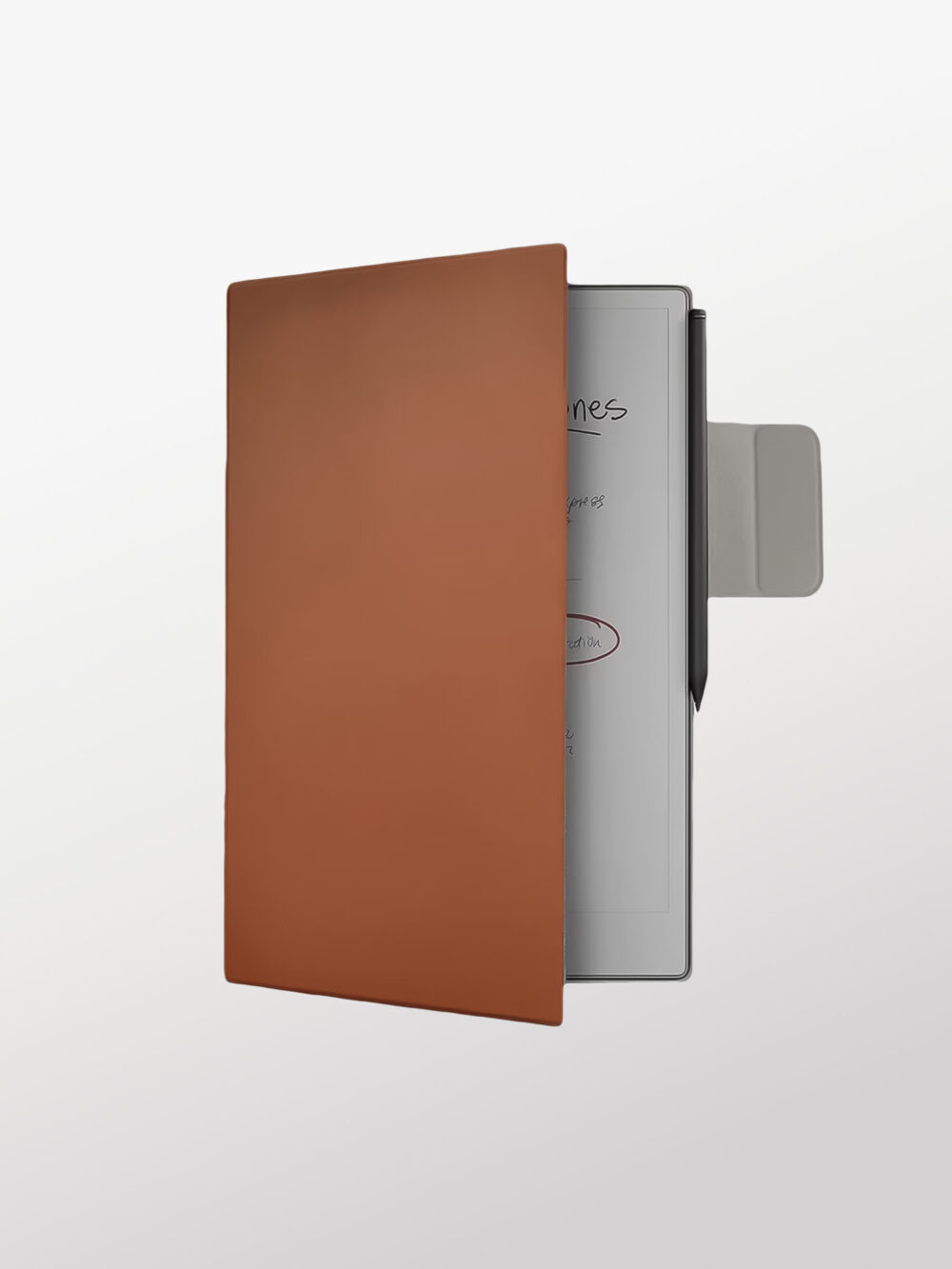 Funda NeoRetro Antigolpes en Cuero Vegano con Espacio para Lapicero y Cierre Magnético, Impermeable, Oleofobico y Antihuellas para Remarkable Paper Pro Move