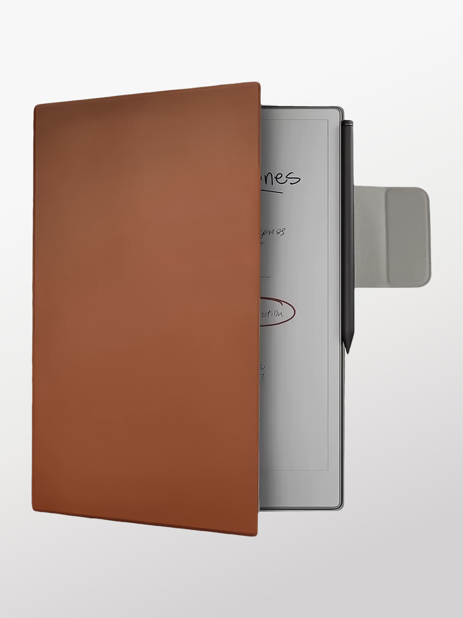 Funda NeoRetro Antigolpes en Cuero Vegano con Espacio para Lapicero y Cierre Magnético, Impermeable, Oleofobico y Antihuellas para Remarkable Paper Pro