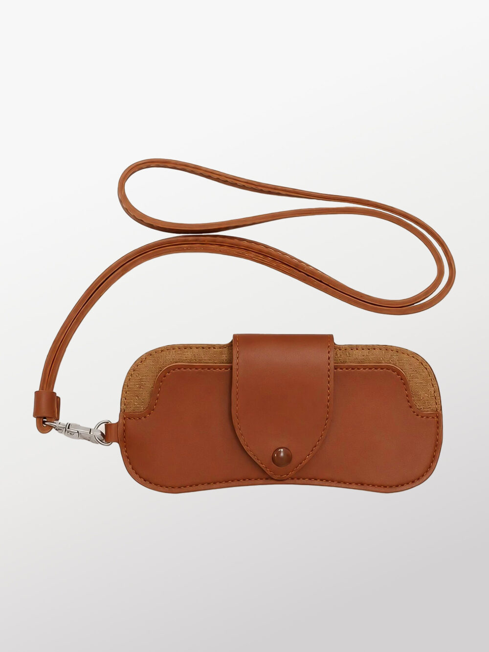 Estuche de Gafas de Sol para el Cuello, Antirrobo Vintage en Cuero Vegano