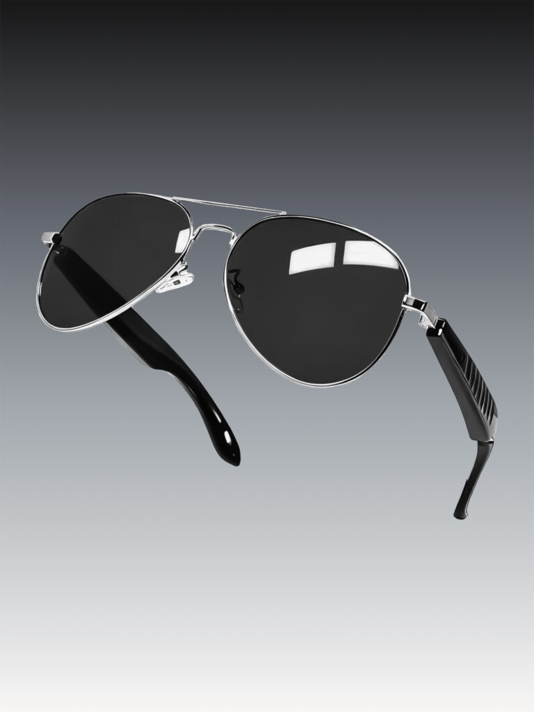 Doyrel - Exupery - Gafas de Sol Aviador Inteligentes con IA y Audifonos de conduccion aerea con Traductor de Idiomas en Tiempo Real, Compatibles con iOS 27 y Siri