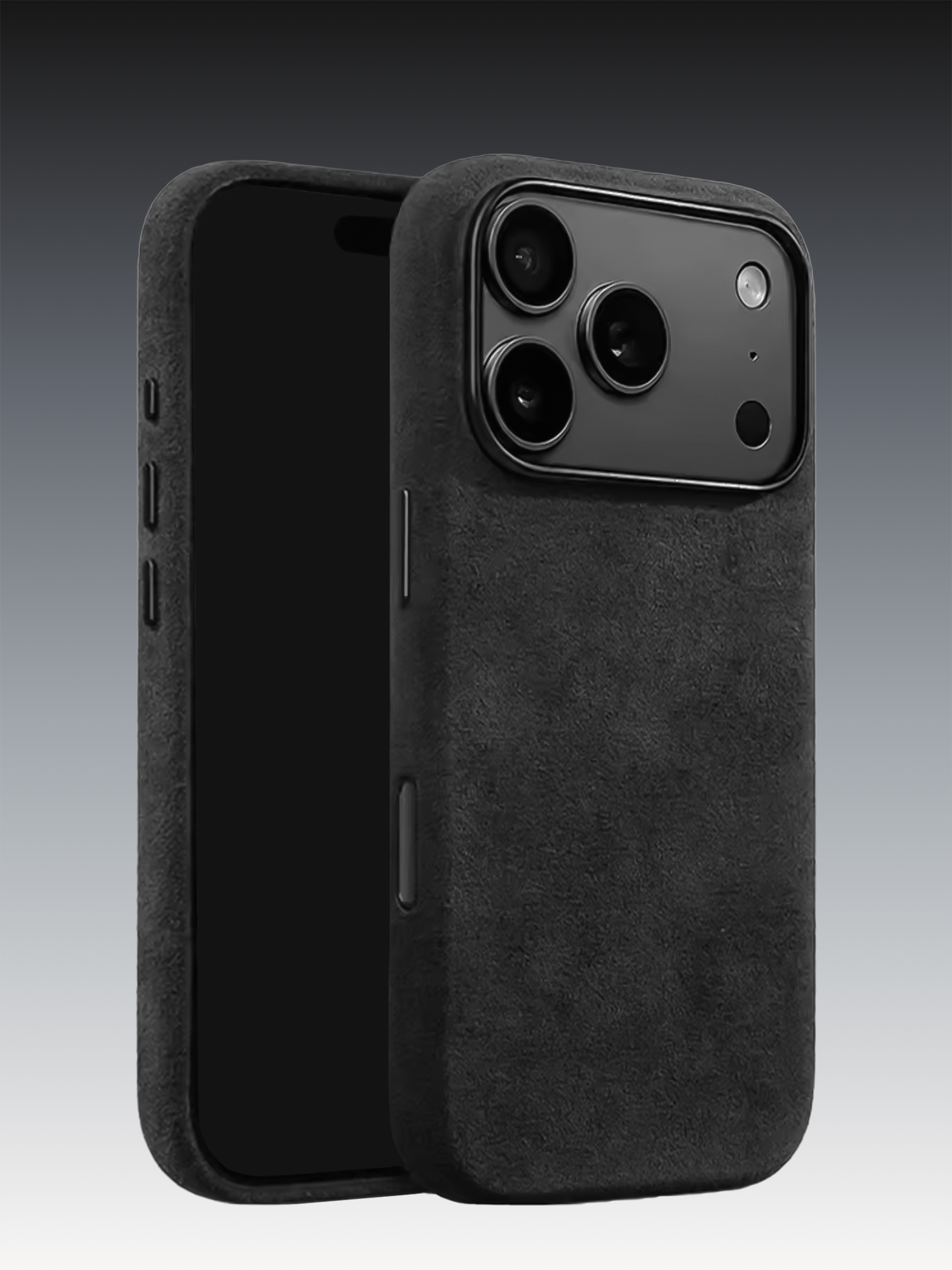 Funda Magsafe de Alcantara Italiano para iPhone 18 Pro con Bisel de Proteccion de la Camara, Botones Metalicos y Proteccion del Boton Tactil - Image 4