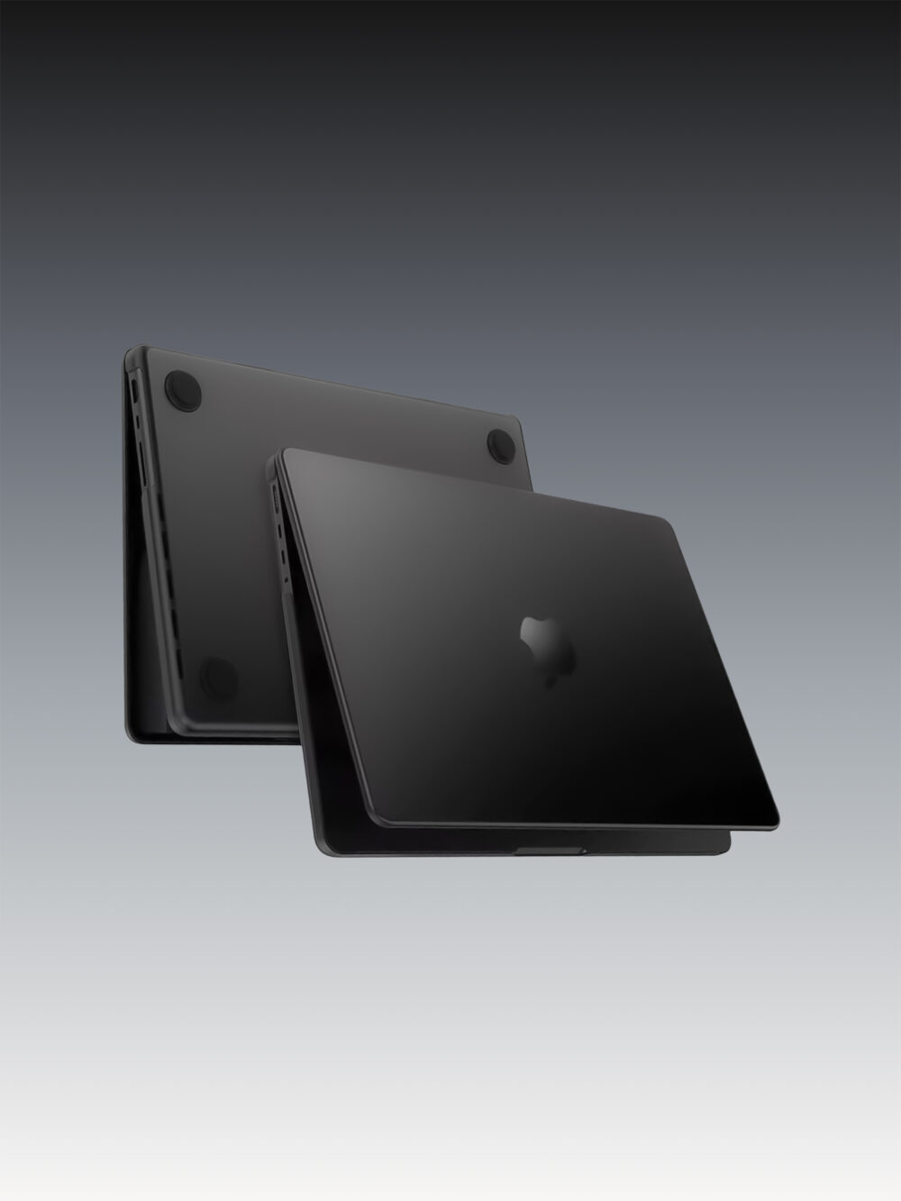 Funda 360 Antigolpes Minimalista Negra Mate Transparente para Macbook Pro de 14 M5 Pro / Max