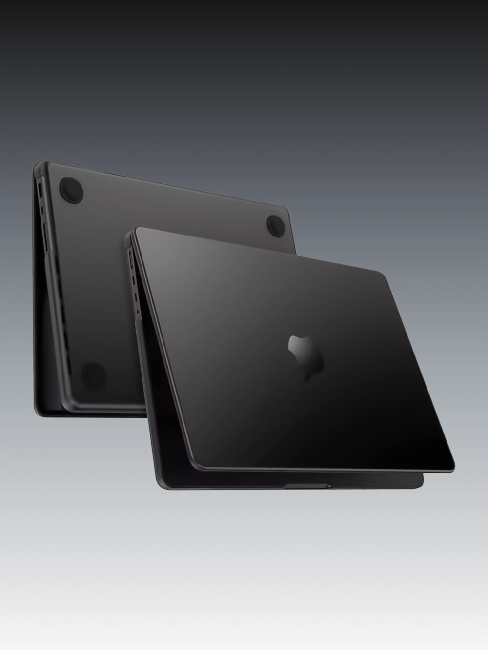 Funda 360 Antigolpes Minimalista Negra Mate Transparente para Macbook Pro de 16 M5 Pro / Max